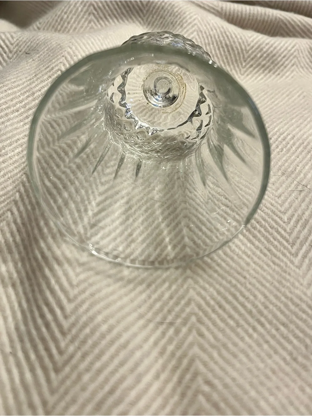 Home Interiors & Gifts Set of 3 Votive Holders Glass 2-clear and 1 blue
